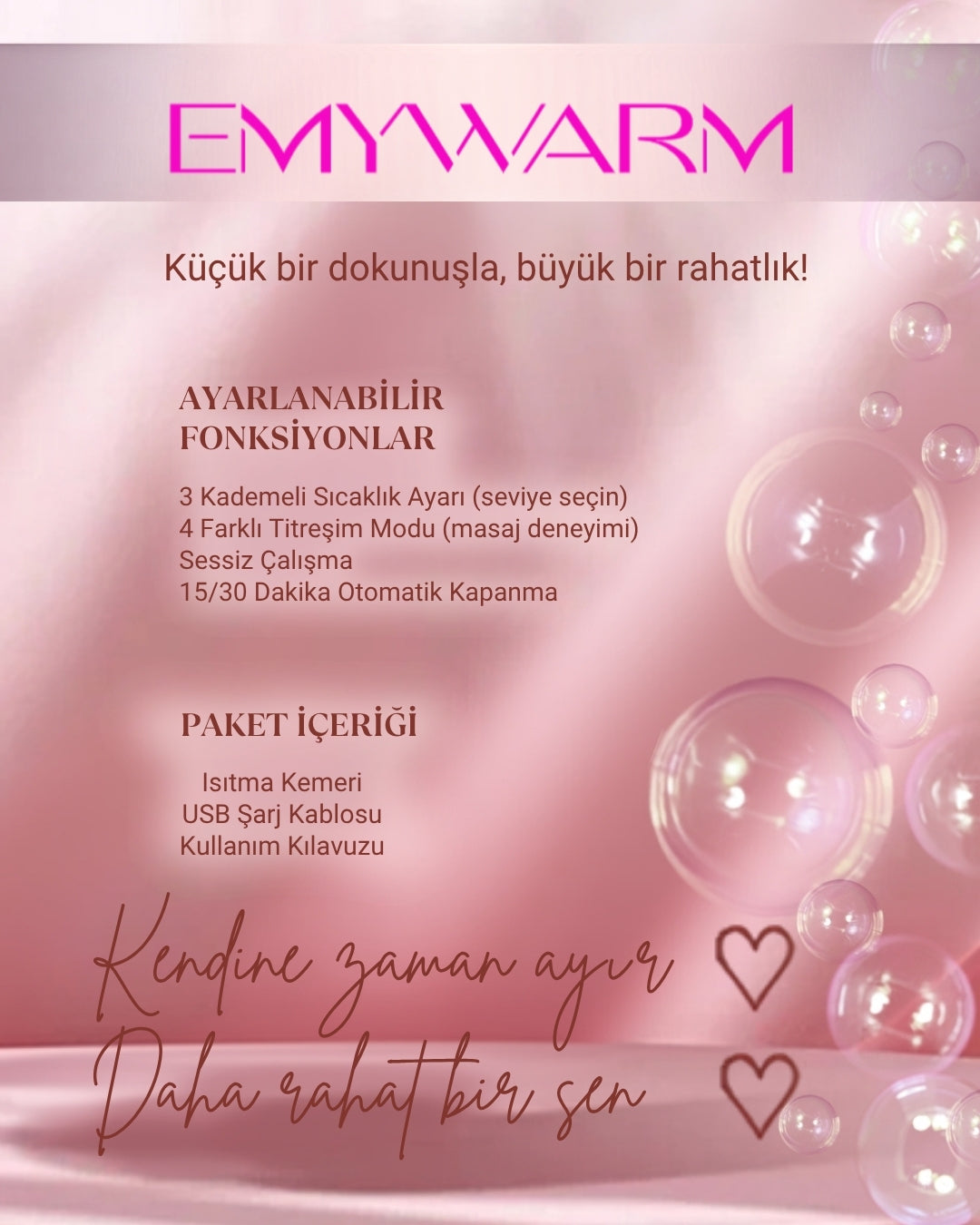 EMYWARM Regl ısıtmalı Kemer