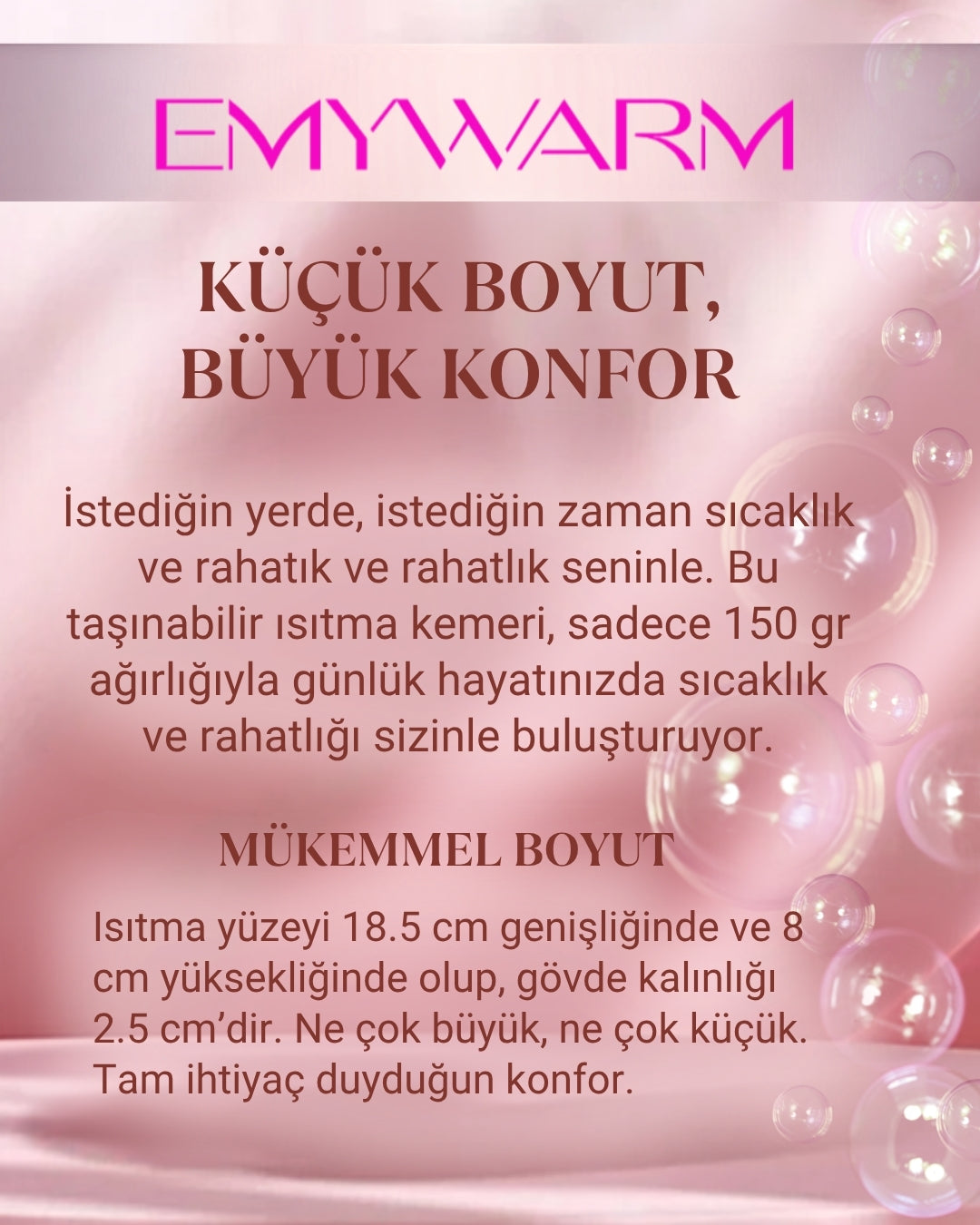 EMYWARM Regl ısıtmalı Kemer